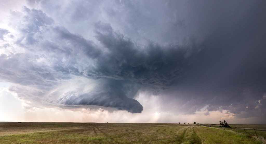 A thunderstorm anvil cloud