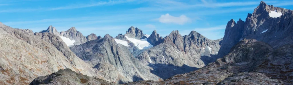 a photo of mountain peaks in Shoshone National Forest